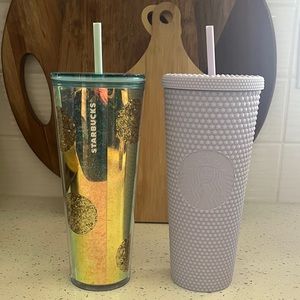 Festive polka dot and Studded Tumbler